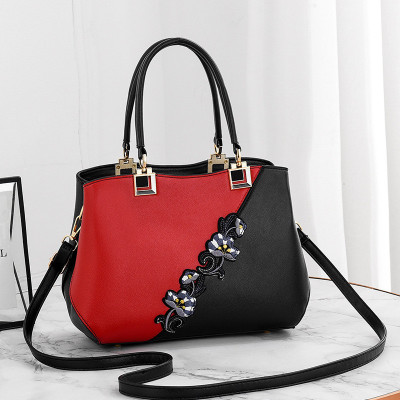 Embroidered Messenger Bags Women Leather Handbags