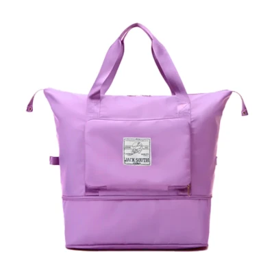 Women Shoulder Bags Large Capacity folded Women Travel Waterproof Handbag color Pink