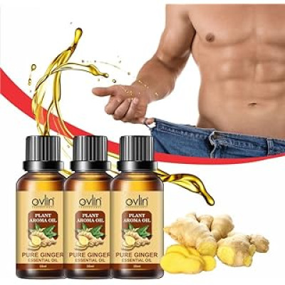 Aromine Belly Drainage Ginger Oil,Tummy Ginger Drainage Massage, Oil 30ml