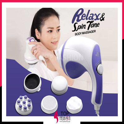Electric Full Relax Tone Spin Body Massager / 5 Headers Relax Spin Tone Slimming