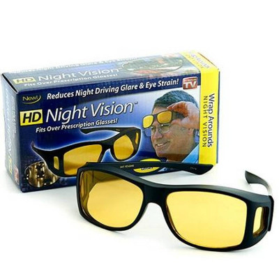 Day and Night HD Vision Anti-Glare UV Protected Sunglass for Driving -Yellow